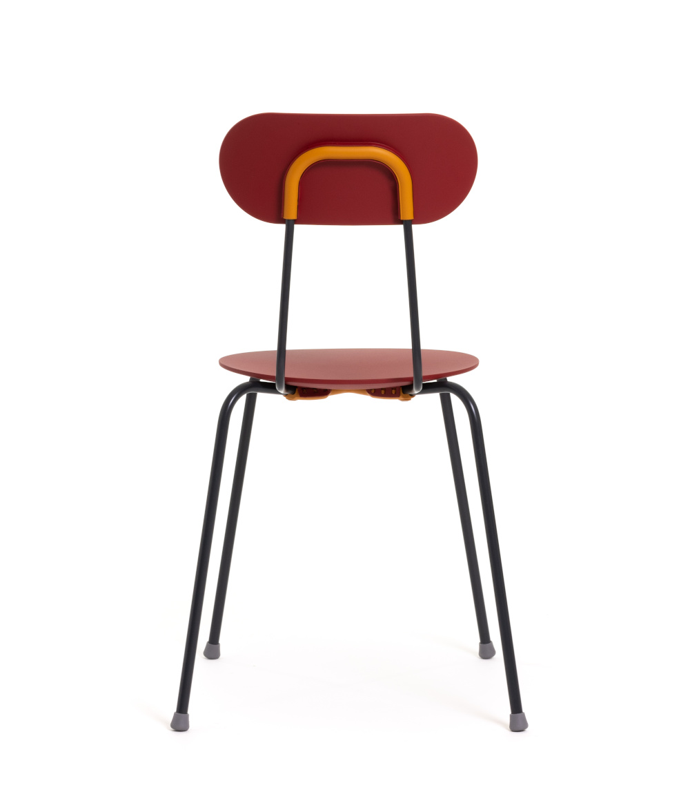 Magis Mariolina Stuhl, anthrazit/bordeaux, italienisches Design, ergonomisch, komfortabel, modern