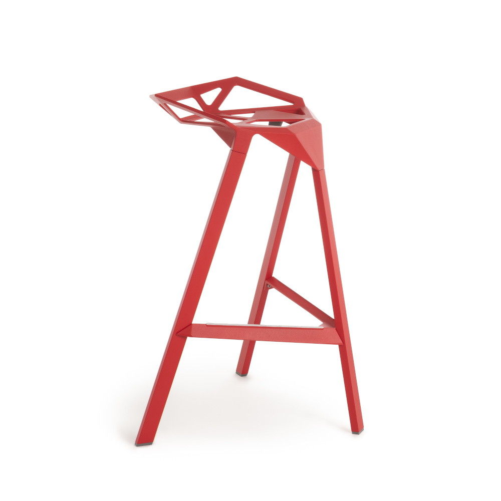 Magis Stool One Barhocker 67 cm – modernes Design Magis Stool One Barhocker, 67 cm, rot, ergonomisch, leicht, modernes italienisches Design
