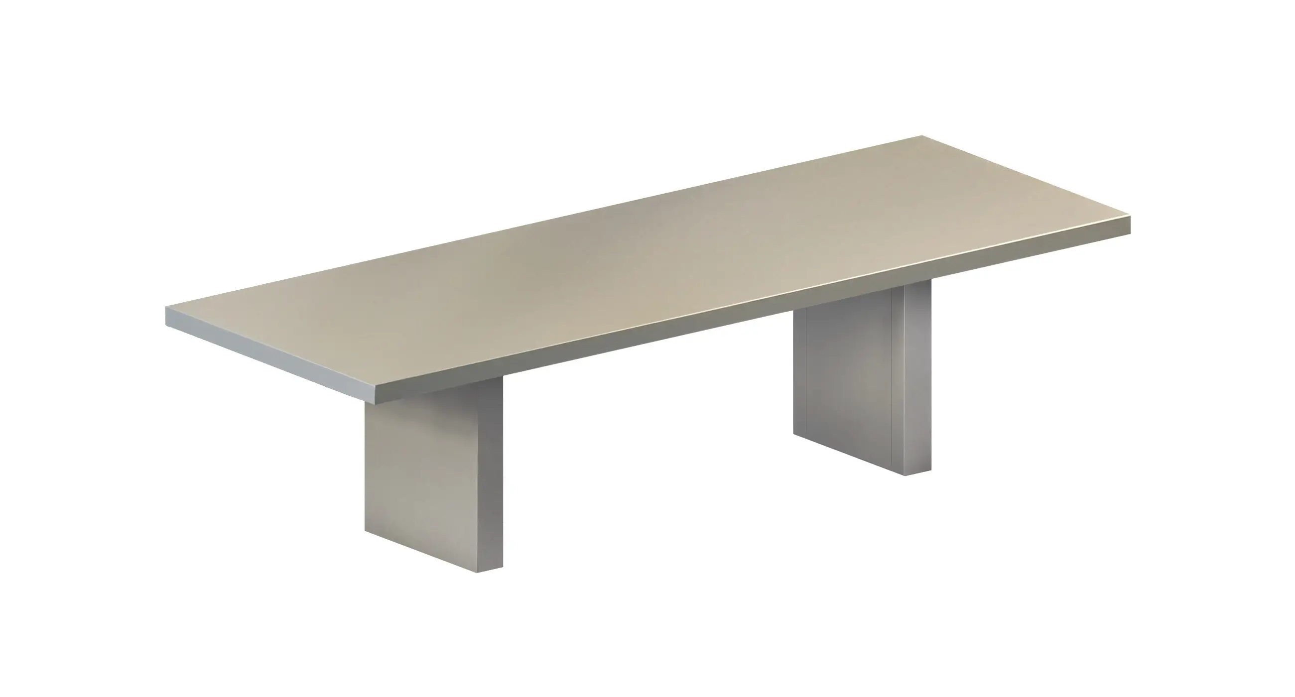 Zeus Tommaso Outdoor Gartentisch 230 × 90 cm in betongrau als großzügiger Design-Esstisch mit klaren Linien für Terrasse und Garten.