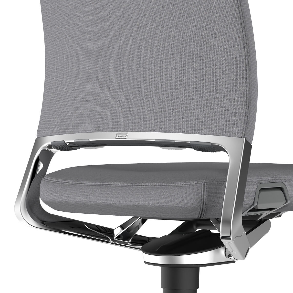 VINTAGEis5 17V2 Bürodrehstuhl von Interstuhl mit Lordosenstütze, Armlehnen und Rückenlehne aus Netzstoff