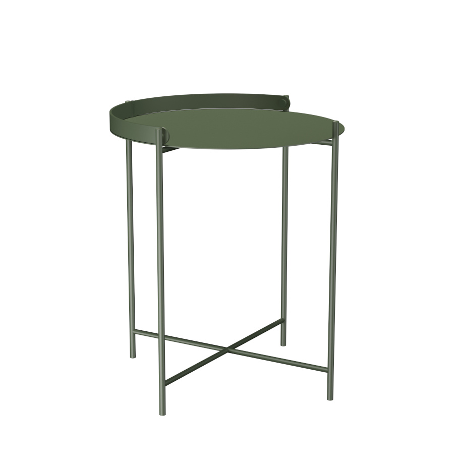 Edge Beistelltisch, Ø 46 cm, olive green