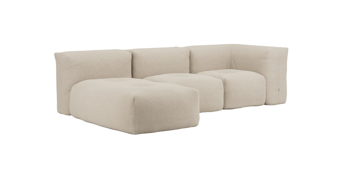 Soft Loungesofa 3-Sitzer, teddy beige