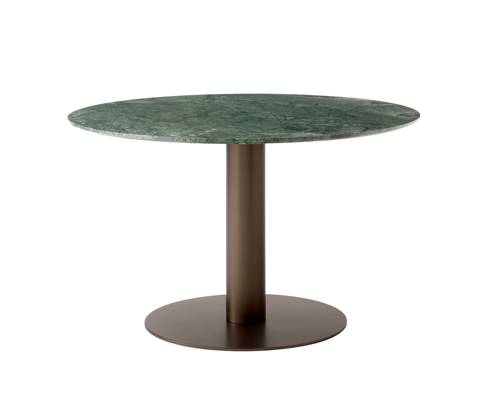 In Between SK12 Esstisch, Ø 120 cm, bronzed / verde guatemala