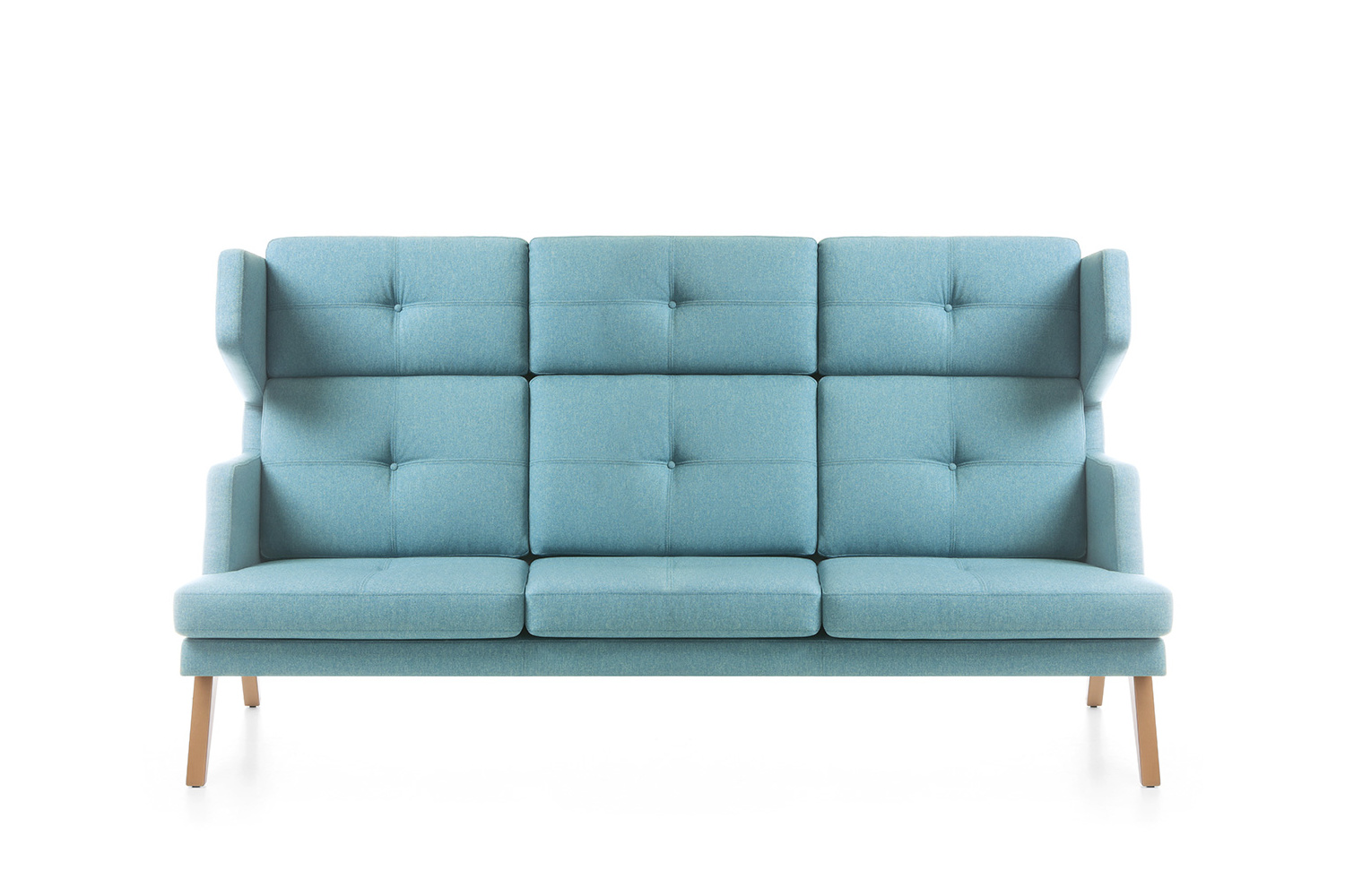 October 32 Sofa, 3-er Sitzsofa, 4-Fuß, hohe Rückenlehne