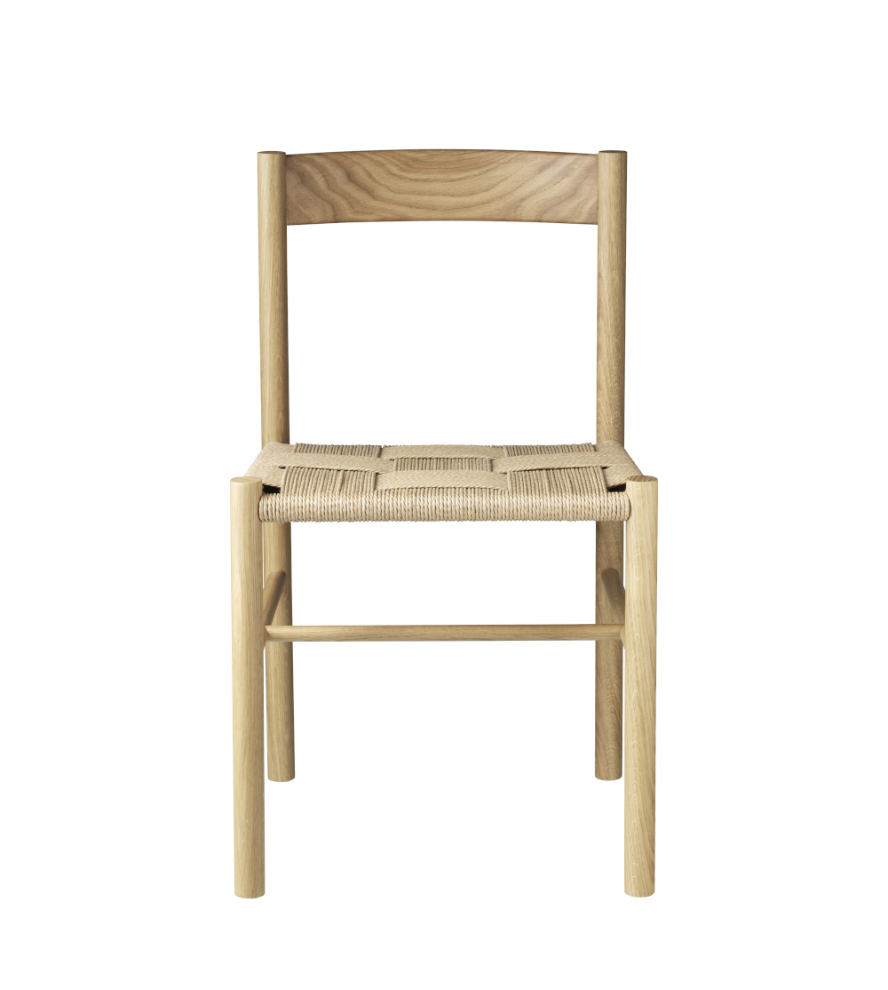 FDB Møbler J178 Lønstrup Stuhl, nordischer Design-Stuhl, Eiche natur, Naturgeflecht, ergonomisch, langlebig