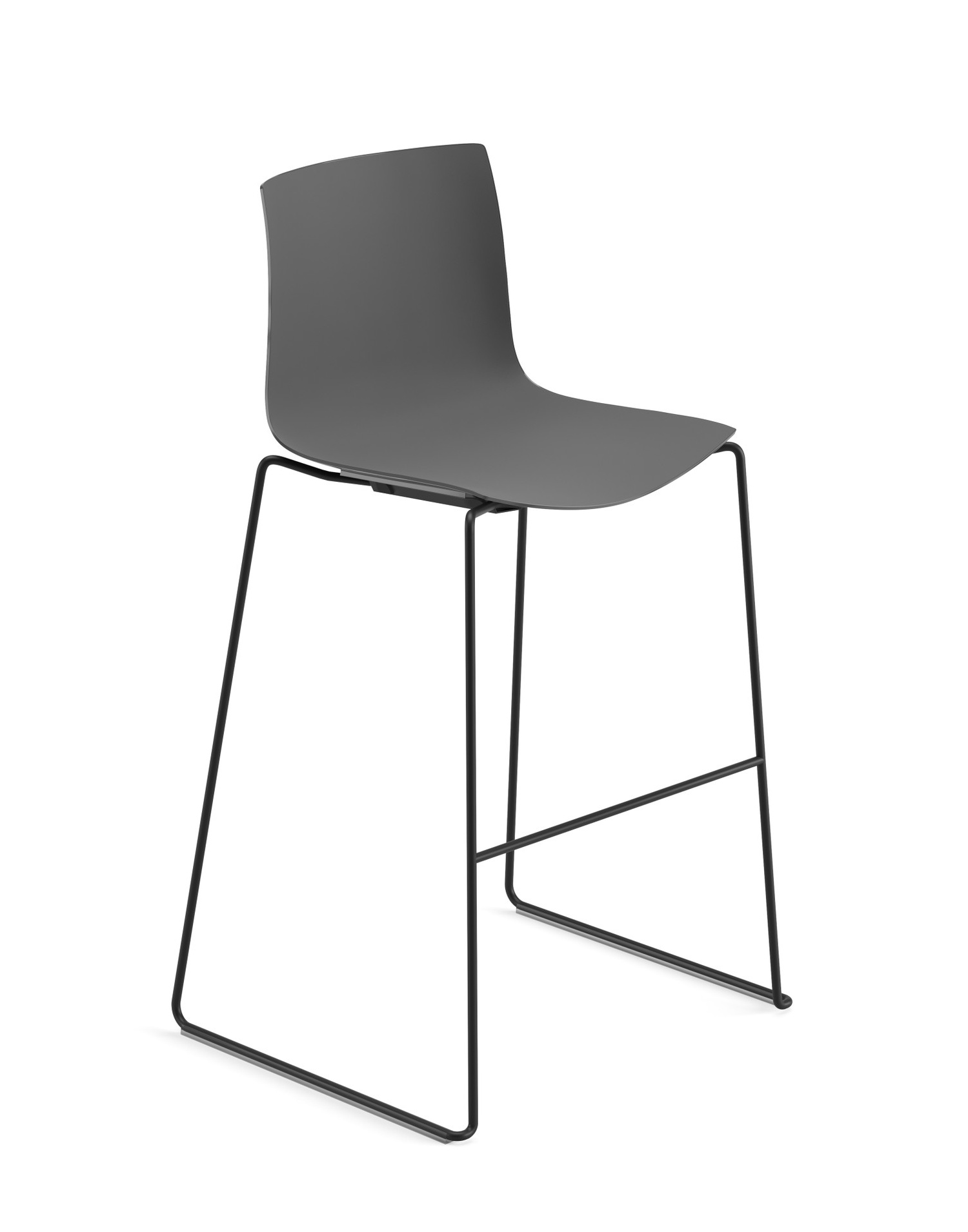 Catifa 46 Barhocker, höhe 76 cm, einfarbig, schwarz / anthrazit #0471