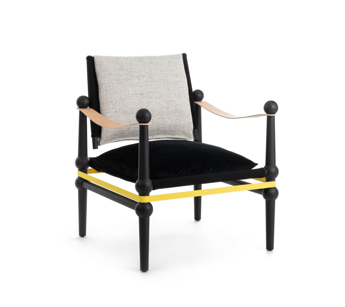 Magis Twain Sessel Buche schwarz/weiß – modernes Design Magis Twain Sessel, Buche schwarz & weiße Sitzfläche, komfortabel, ergonomisch, modernes Design