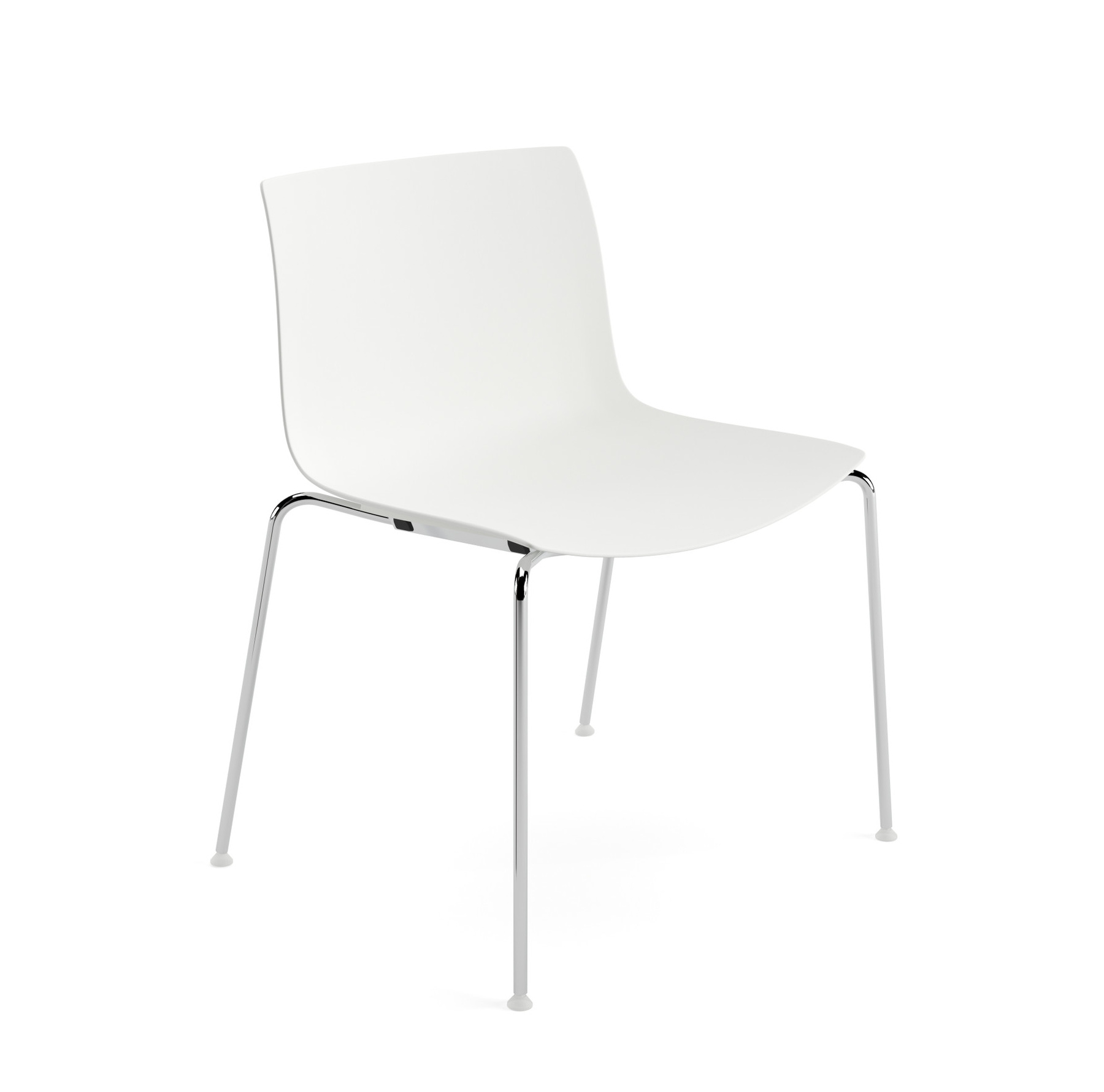 Catifa 53 Stuhl, einfarbig, chrom / weiß #0201