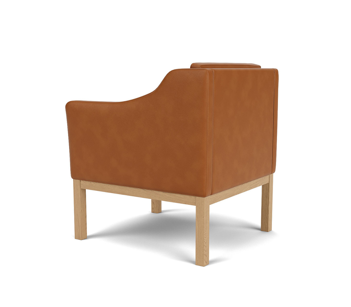 FDB Møbler L46 – MK155 Sessel, Mogens Koch, nordisches Design, Eiche natur, Leder cognac, langlebig, ergonomisch