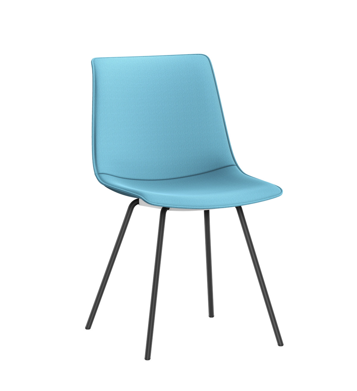 SHUFFLEis1 SU174 Besucherstuhl von Interstuhl, komfortabel gepolstert, stapelbar, modernes Bürostuhl-Design