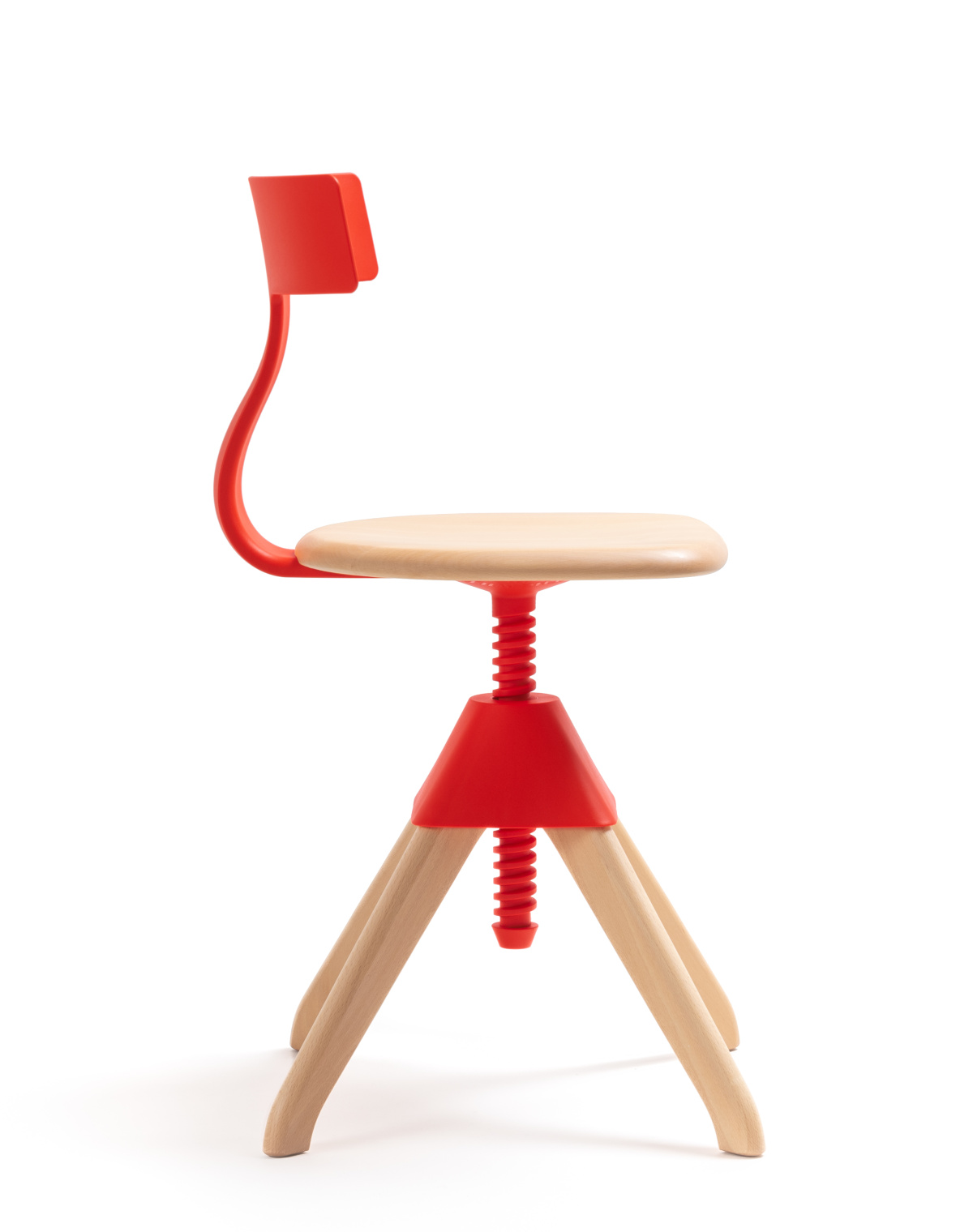 Magis Tuffy The Wild Bunch Stuhl rot, moderner Design-Stuhl, robust, stapelbar, farbenfroh, Made in Italy
