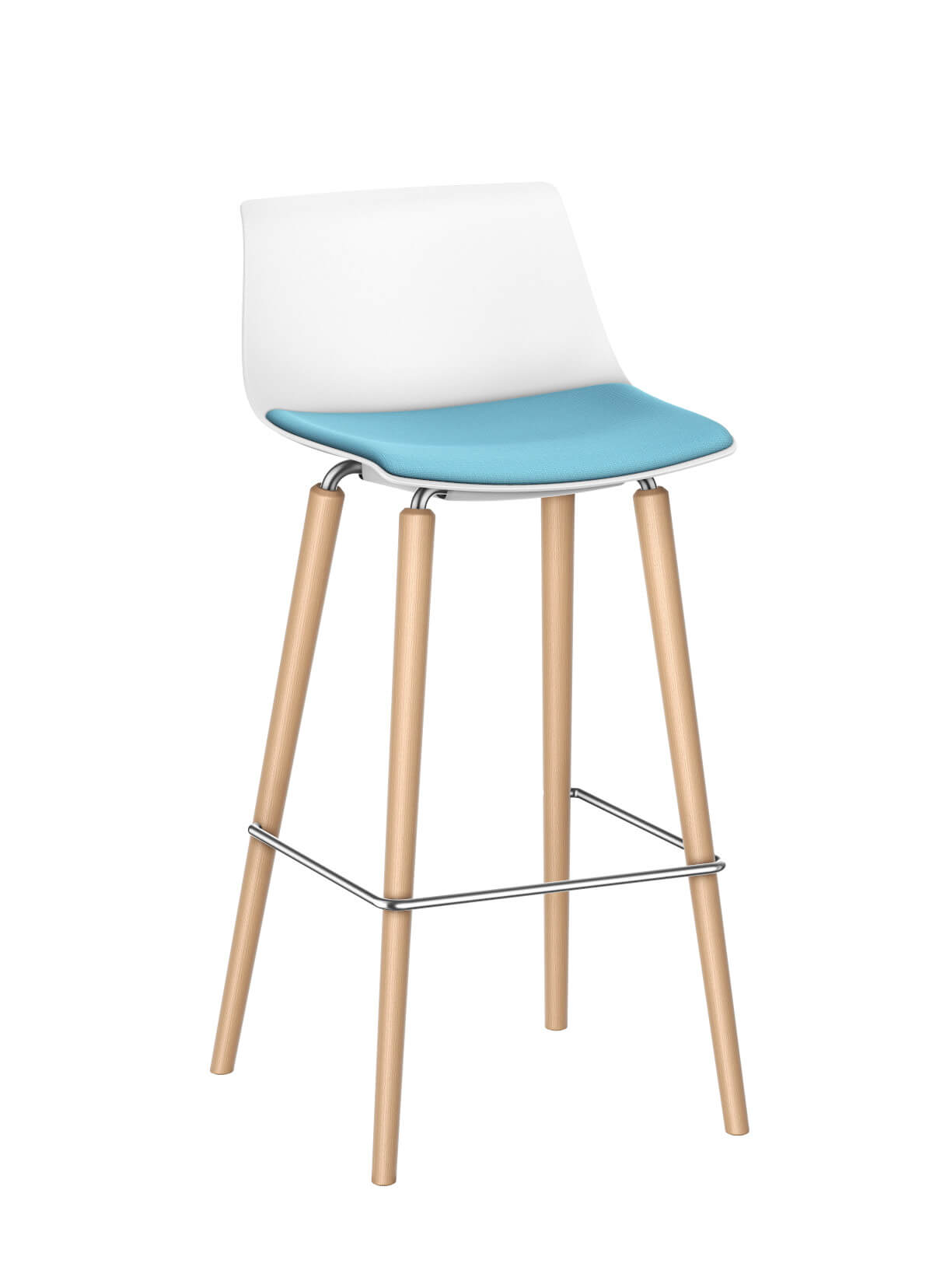 Interstuhl SHUFFLEis1 SU262 Barhocker, drehbar, modernes Design, Polster grau, Büro- und Barstuhl