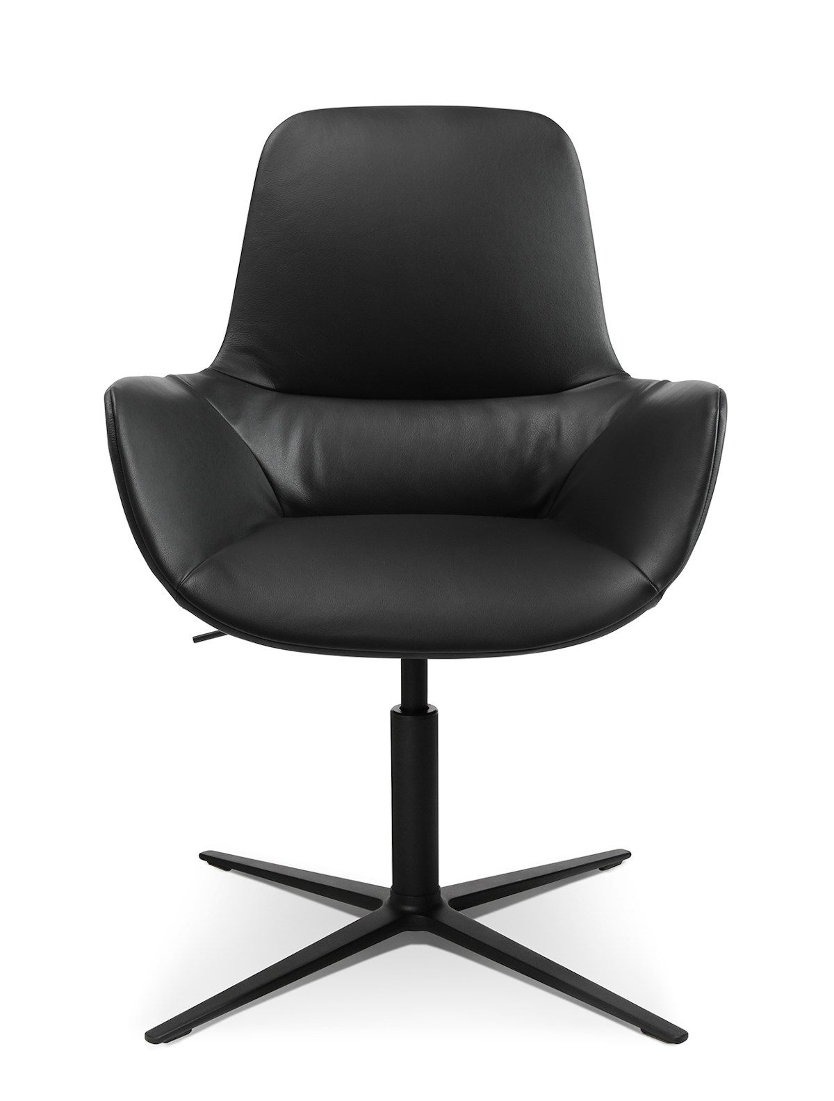 W-Club Compact Sessel von Wagner mit drehbarem 4-Strahl-Gestell und verstellbarer Sitzhöhe für modernes Arbeitsumfeld