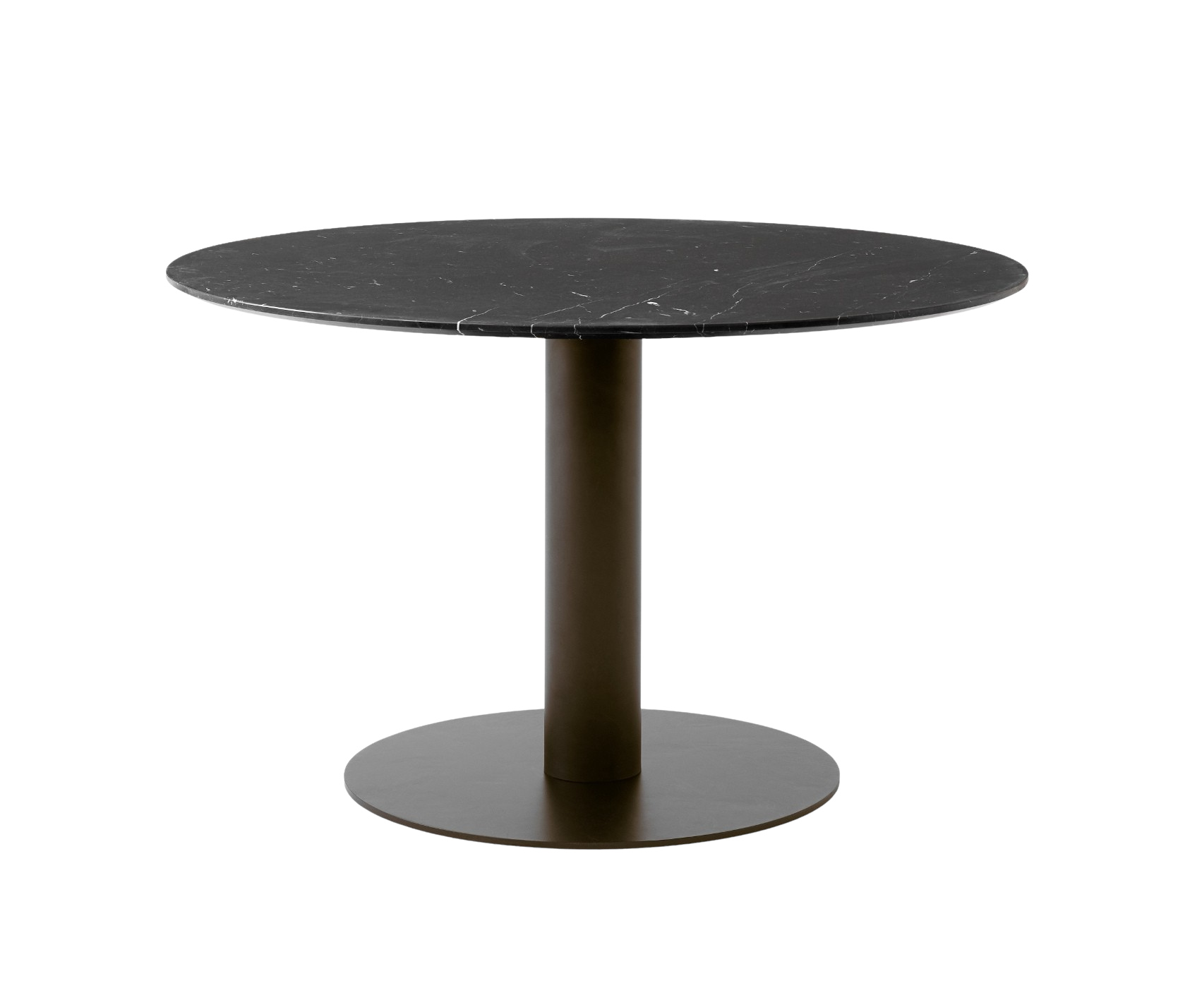 In Between SK12 Esstisch, Ø 120 cm, bronzed / nero marquina