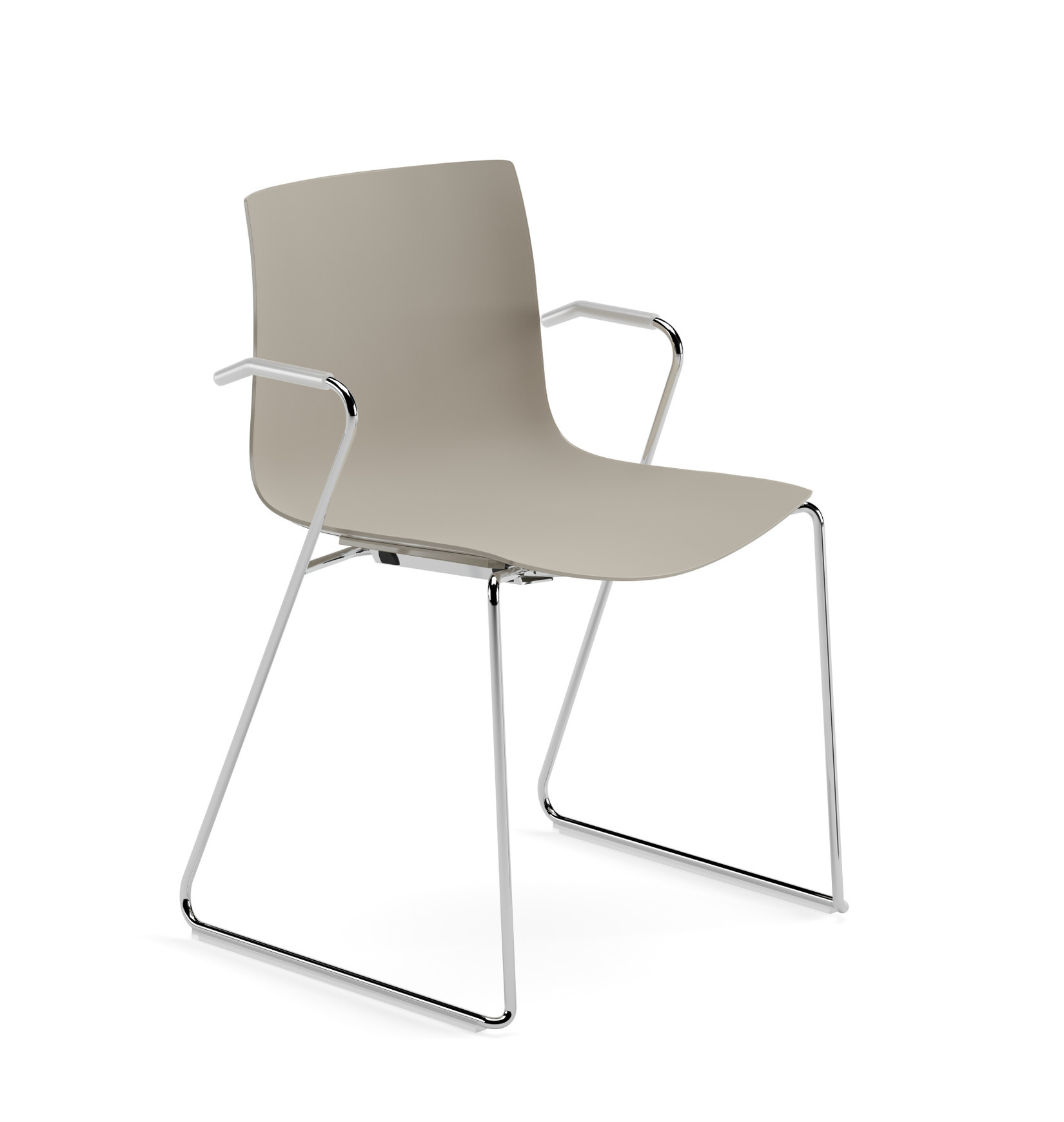 Catifa 46 Armlehnstuhl, einfarbig, chrom / taubengrau #0287