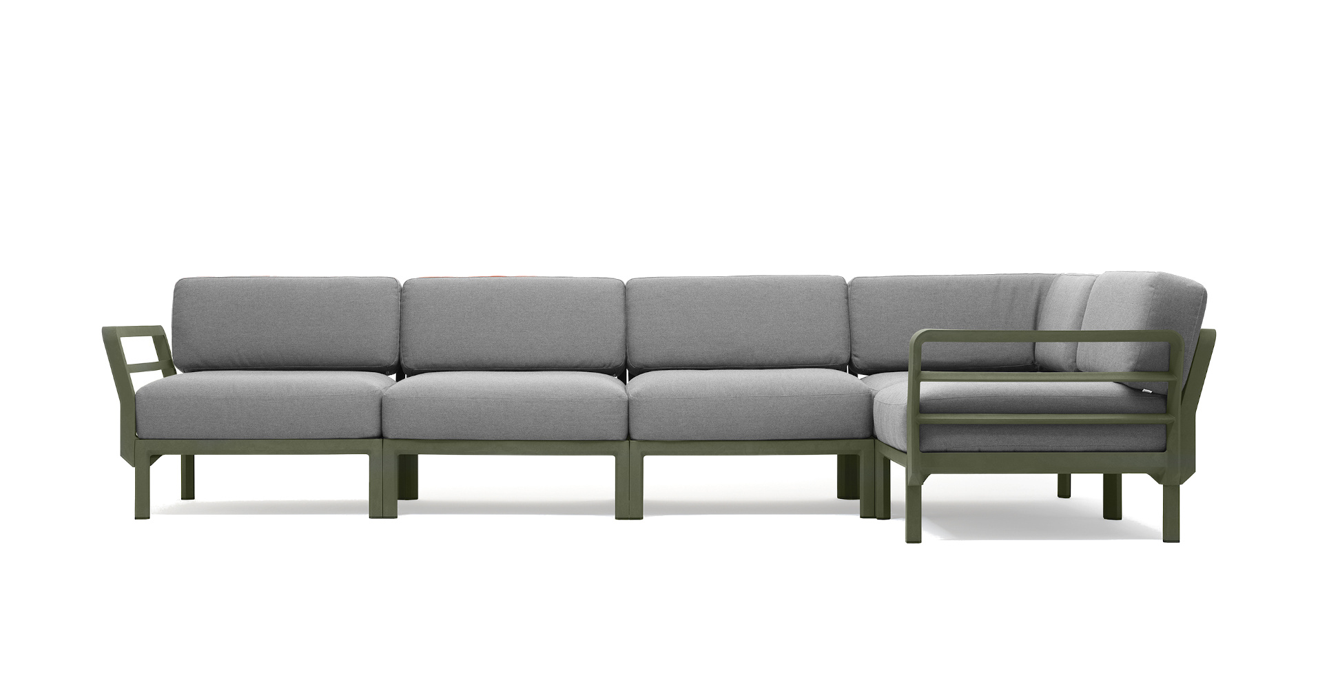 Nardi Maximo 5 Gartensofa, cactus/lava Sunbrella, wetterfest, langlebig, komfortabel, italienisches Design