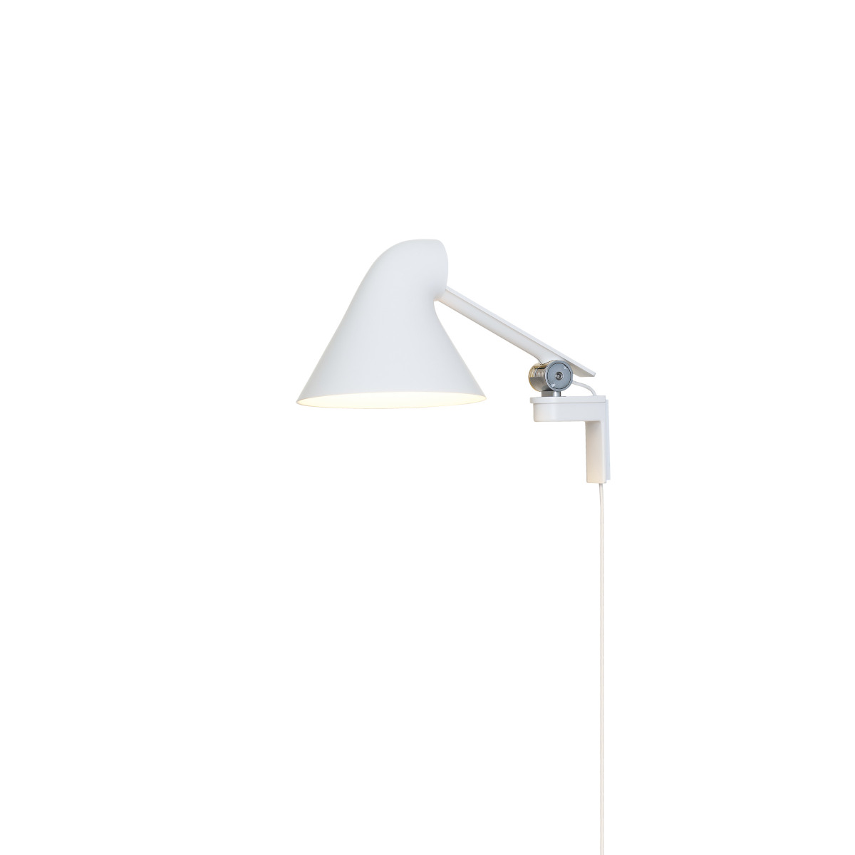 NJP Wandleuchte von Louis Poulsen in Weiß mit LED-Technik, verstellbar, ideal für Leseecke, Bett oder Schreibtisch