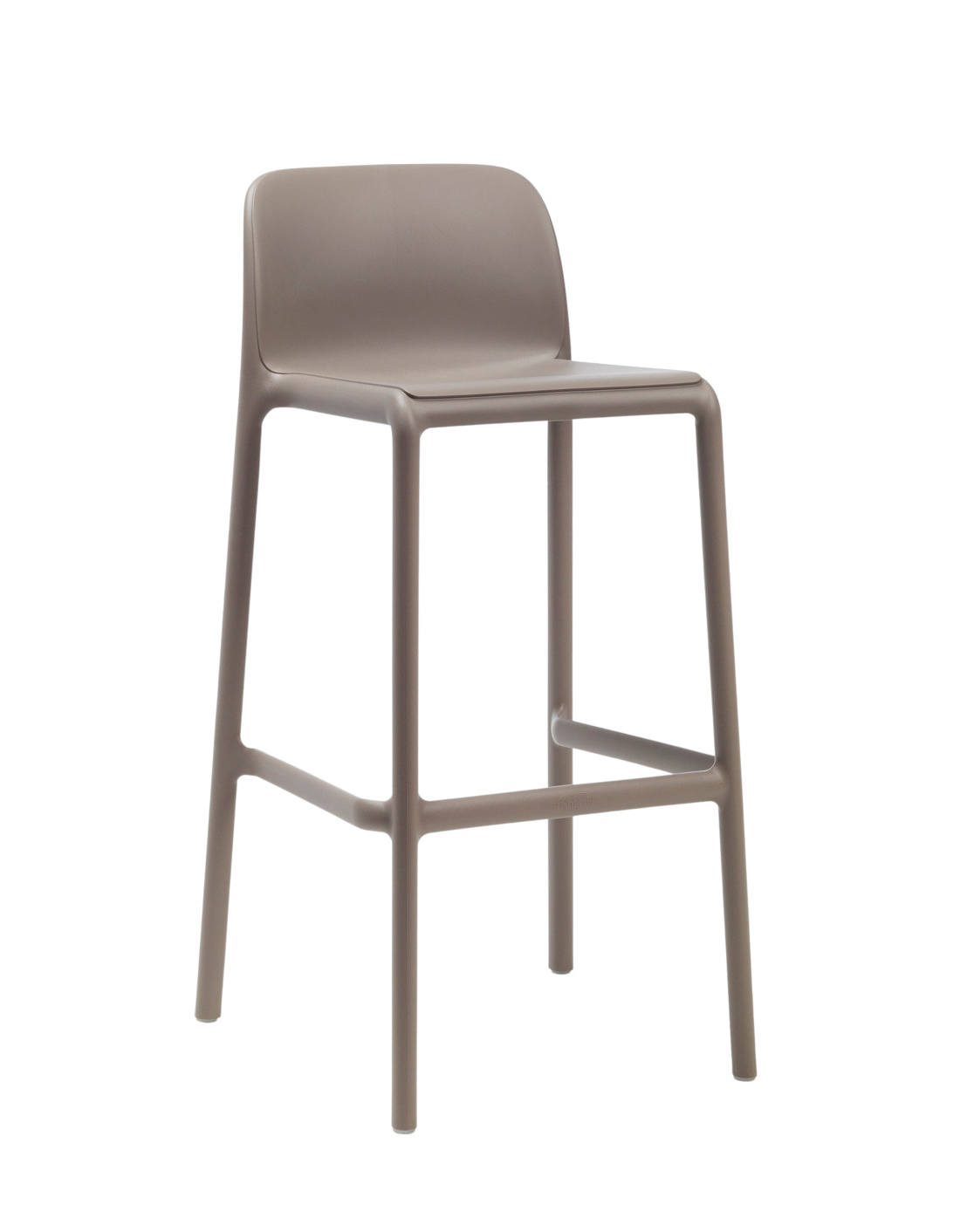 Nardi Faro Barhocker 76 cm, tortora, italienisches Outdoor-Design, wetterfest, leicht, langlebig