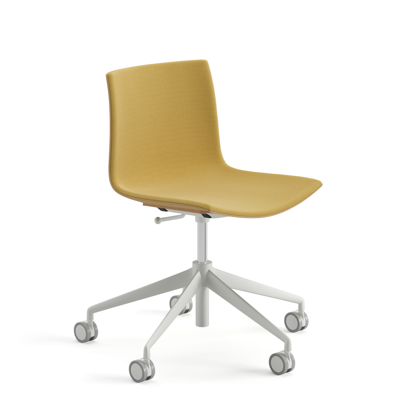 Catifa 46 Drehstuhl, holz, vorne bezogen #0335