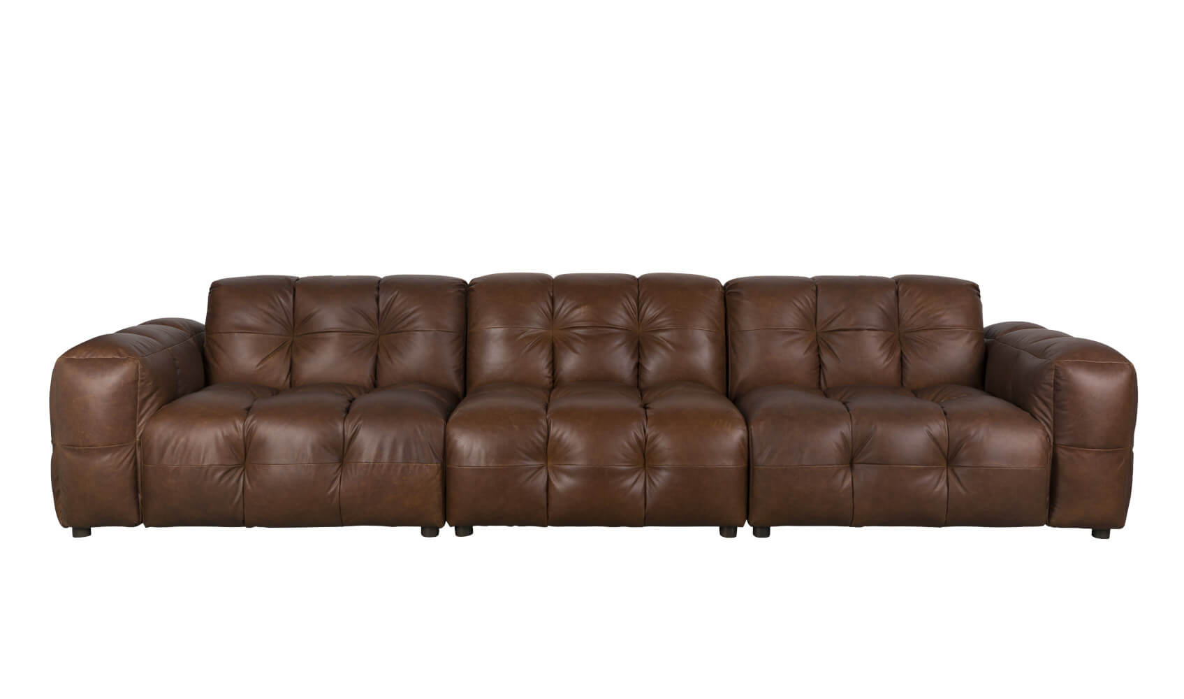Hackman Sofa 4,5 Sitzer, leder schokolade