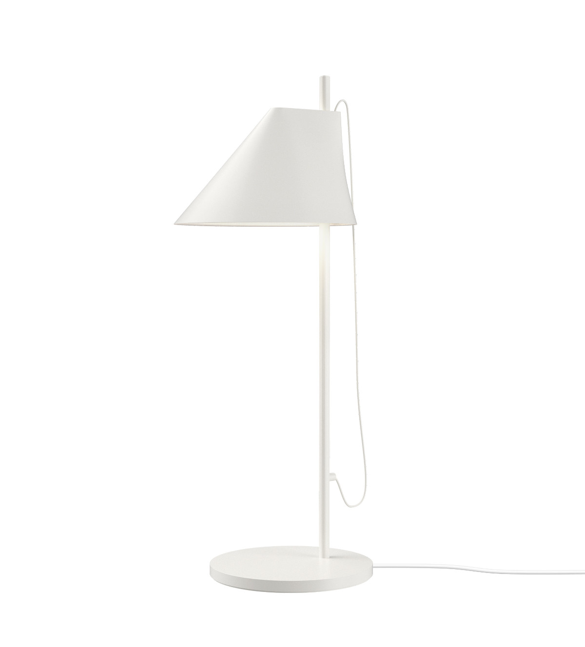Louis Poulsen Yuh Tischleuchte weiß, minimalistisches Design, dimmbar, moderne LED-Beleuchtung für Wohnräume