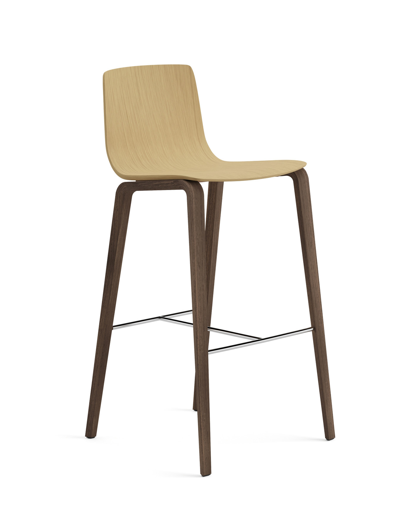 Aava 02 Barhocker, höhe 76 cm, holz, walnuss / eiche natur #7631