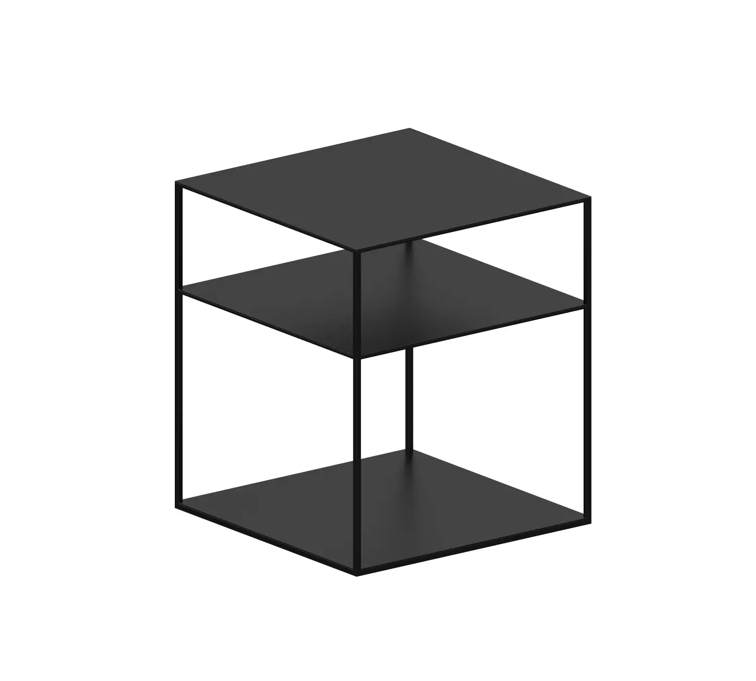 Slim Irony Triplet Beistelltisch, 40 x 40 cm, kupferschwarz
