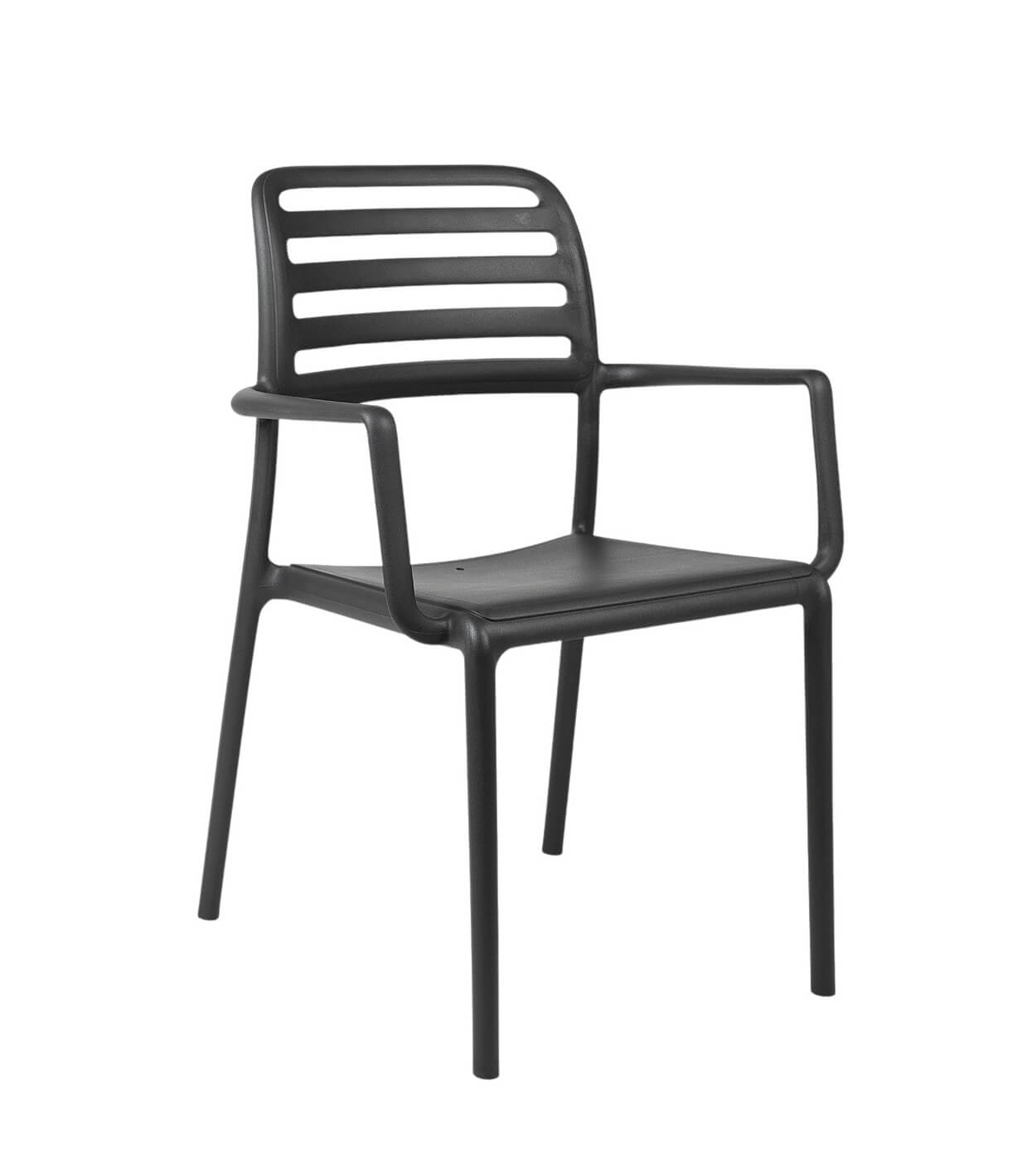 Nardi Costa Armlehnstuhl anthrazit – moderner Outdoor-Stuhl Nardi Costa Armlehnstuhl anthrazit, Outdoor-Stuhl, wetterfest, leicht, langlebig, modernes italienisches Design