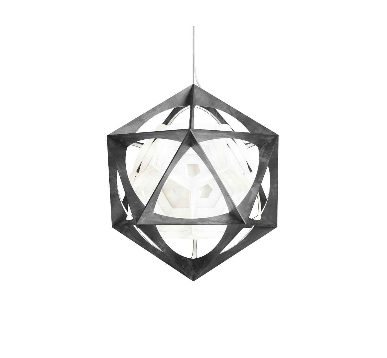 Louis Poulsen OE Quasi Light Pendelleuchte, modernes Design, geometrische Form, blendfreies LED-Licht, hochwertig