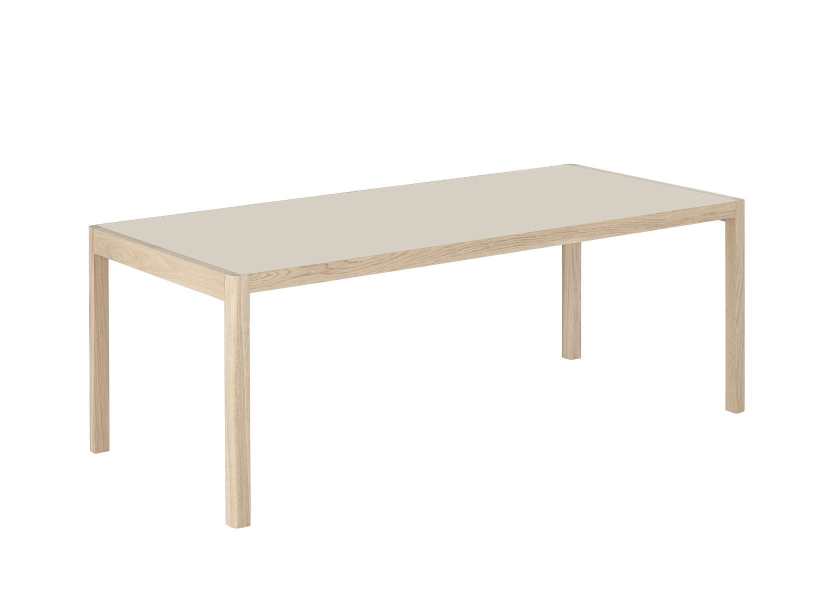 Workshop Tisch, 200 x 92 cm, warm grey linoleum / eiche natur Workshop Tisch, 200 x 92 cm, warm grey linoleum / eiche natur