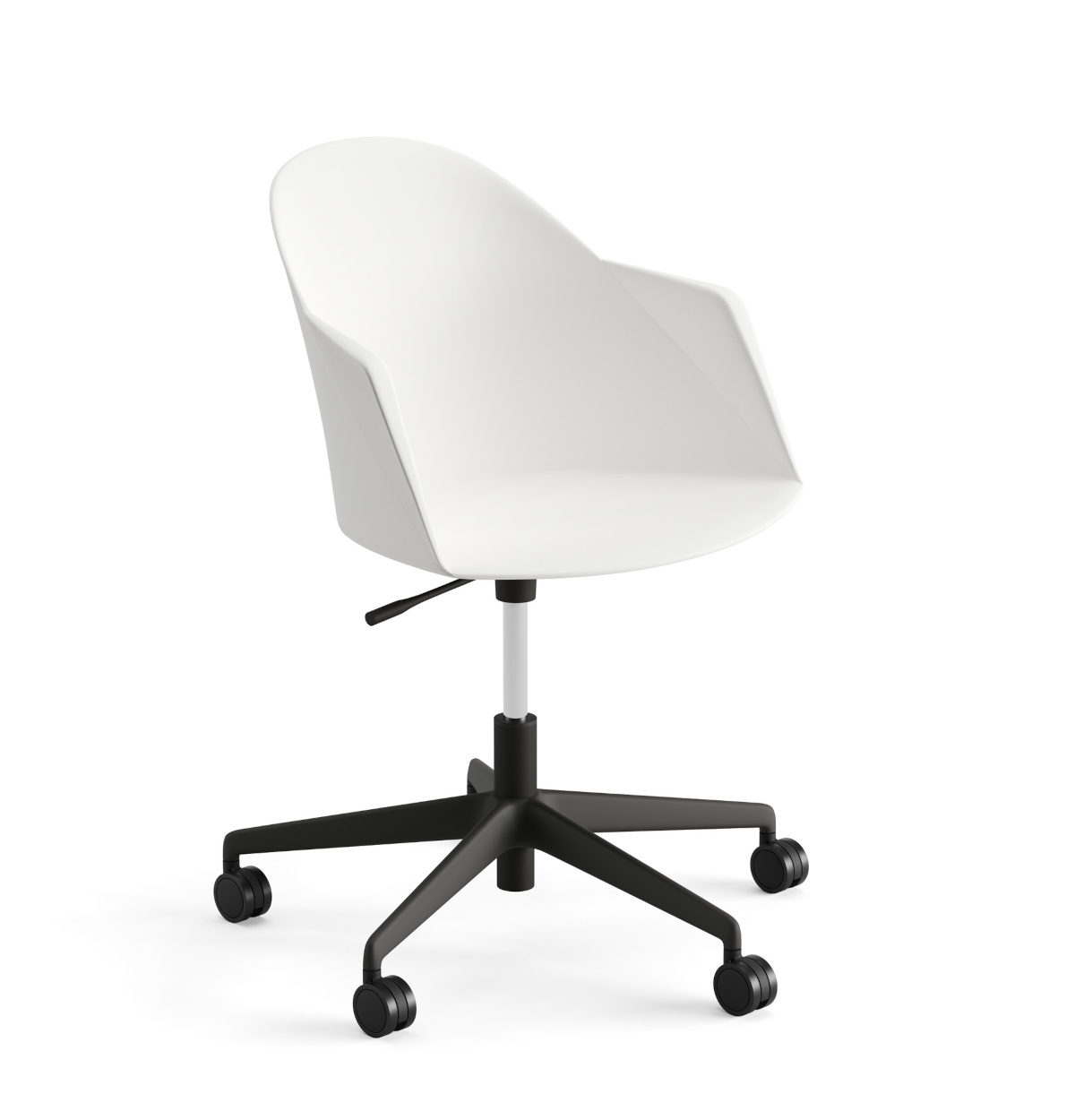 Cila Go Drehstuhl, kunststoff, schwarz / weiß #2310