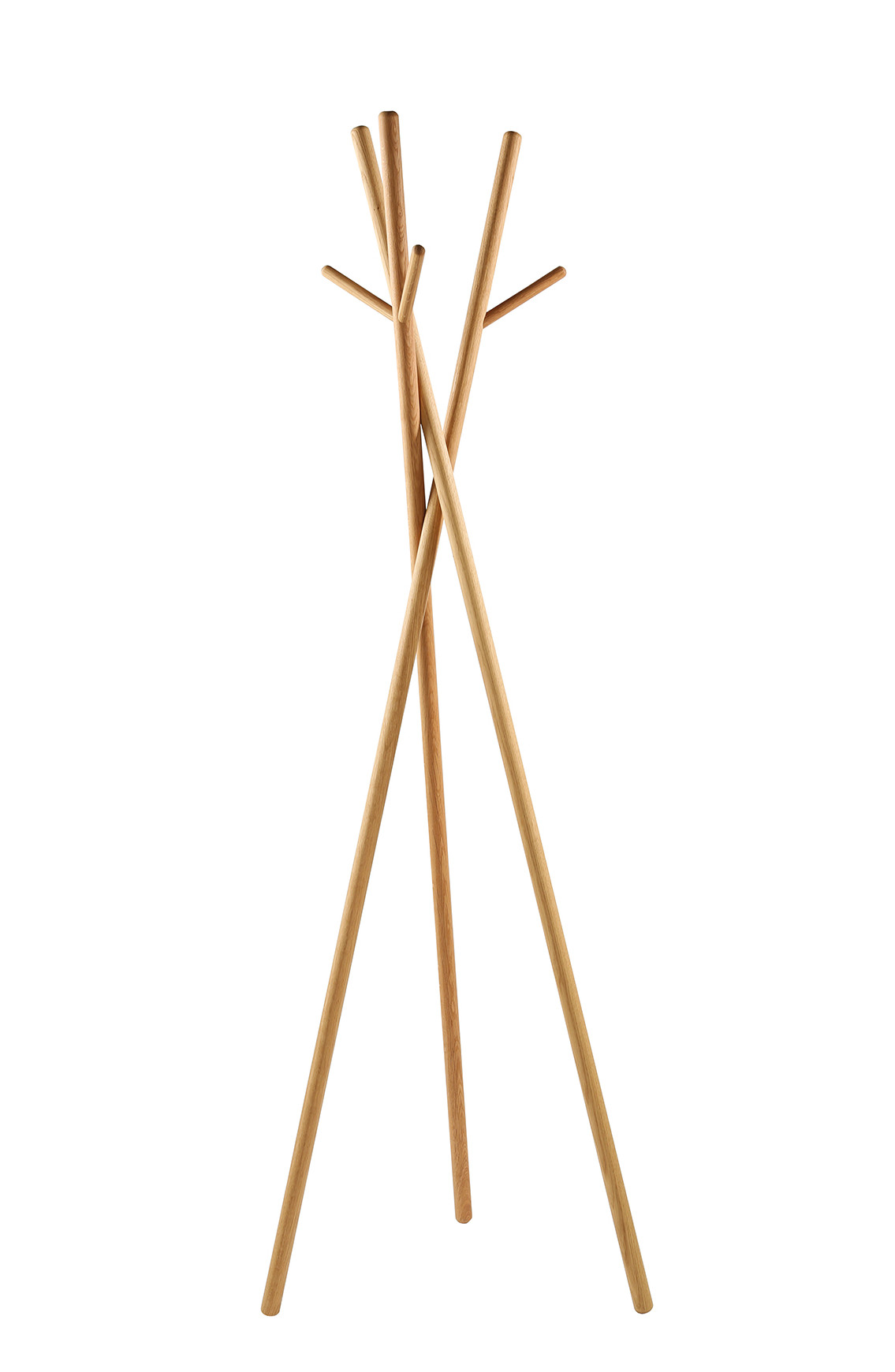 Moderner Wagner W-Stick Garderobenständer aus Holz mit mehreren Haken, platzsparend und robust für Eingangsbereich