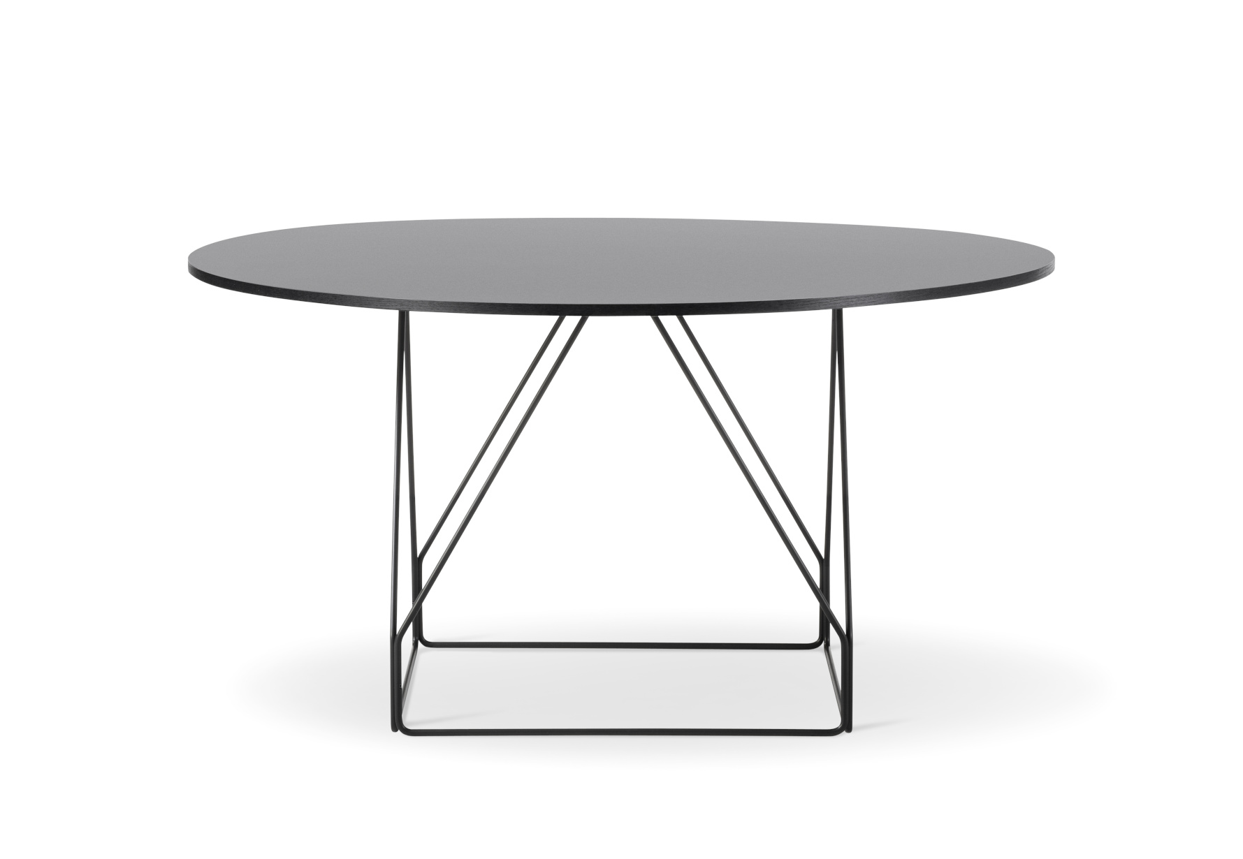 JG Esstisch, Ø 140 cm, schwarz / linoleum schwarz