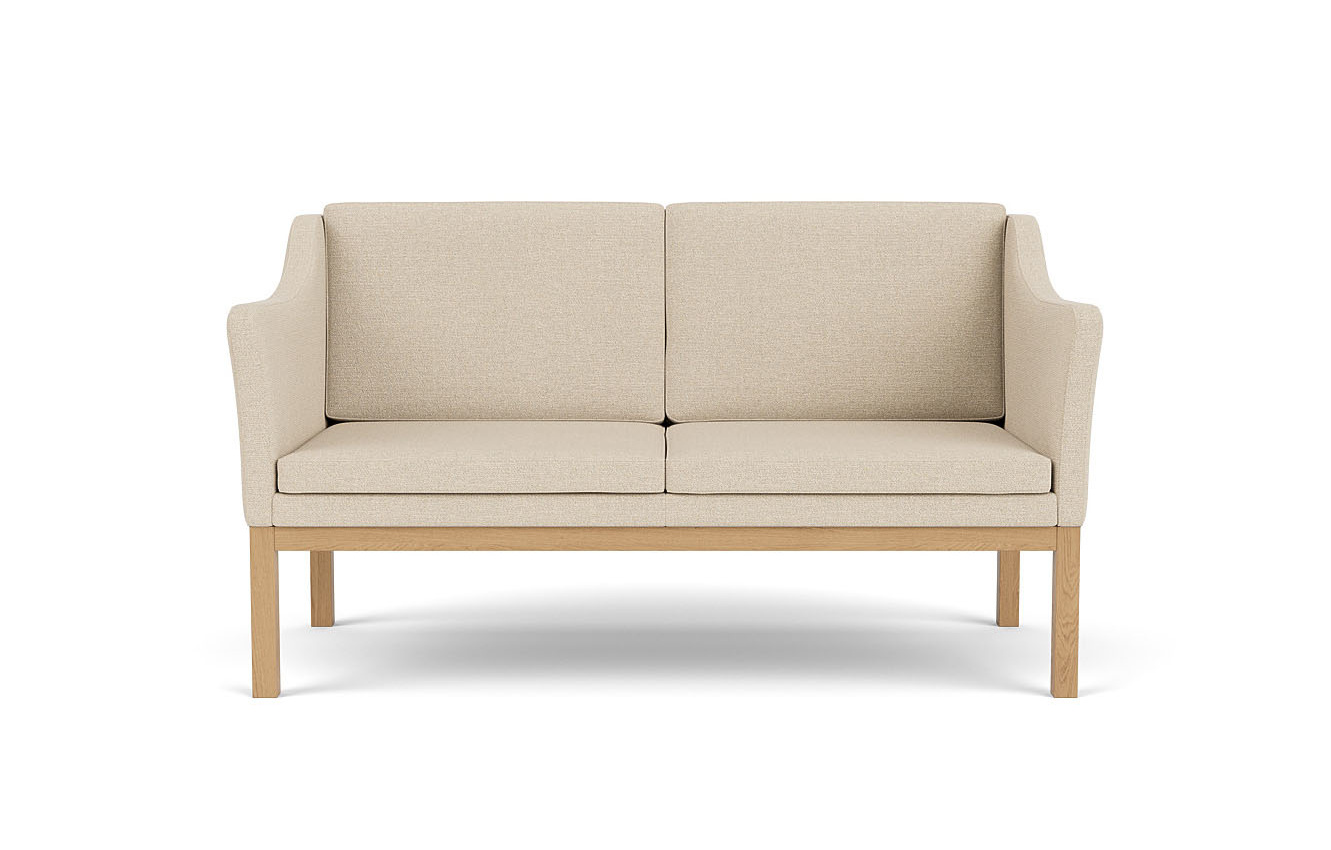 FDB Møbler L45 – nordisches 2-Sitzer Sofa FDB Møbler L45 Sofa 2-Sitzer, nordisches Design, ergonomisch, Eiche natur, beige, langlebig, funktional