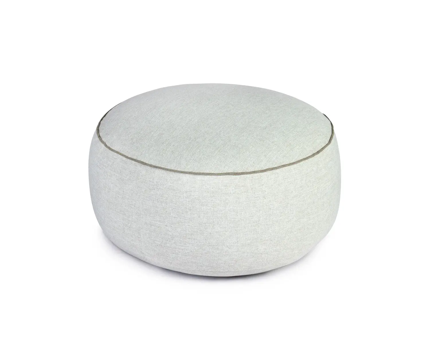 Weishäupl Maliha Lounge Hocker rund in Pebble. Design-Outdoor-Hocker als flexible Ergänzung für Garten, Terrasse und Pool.