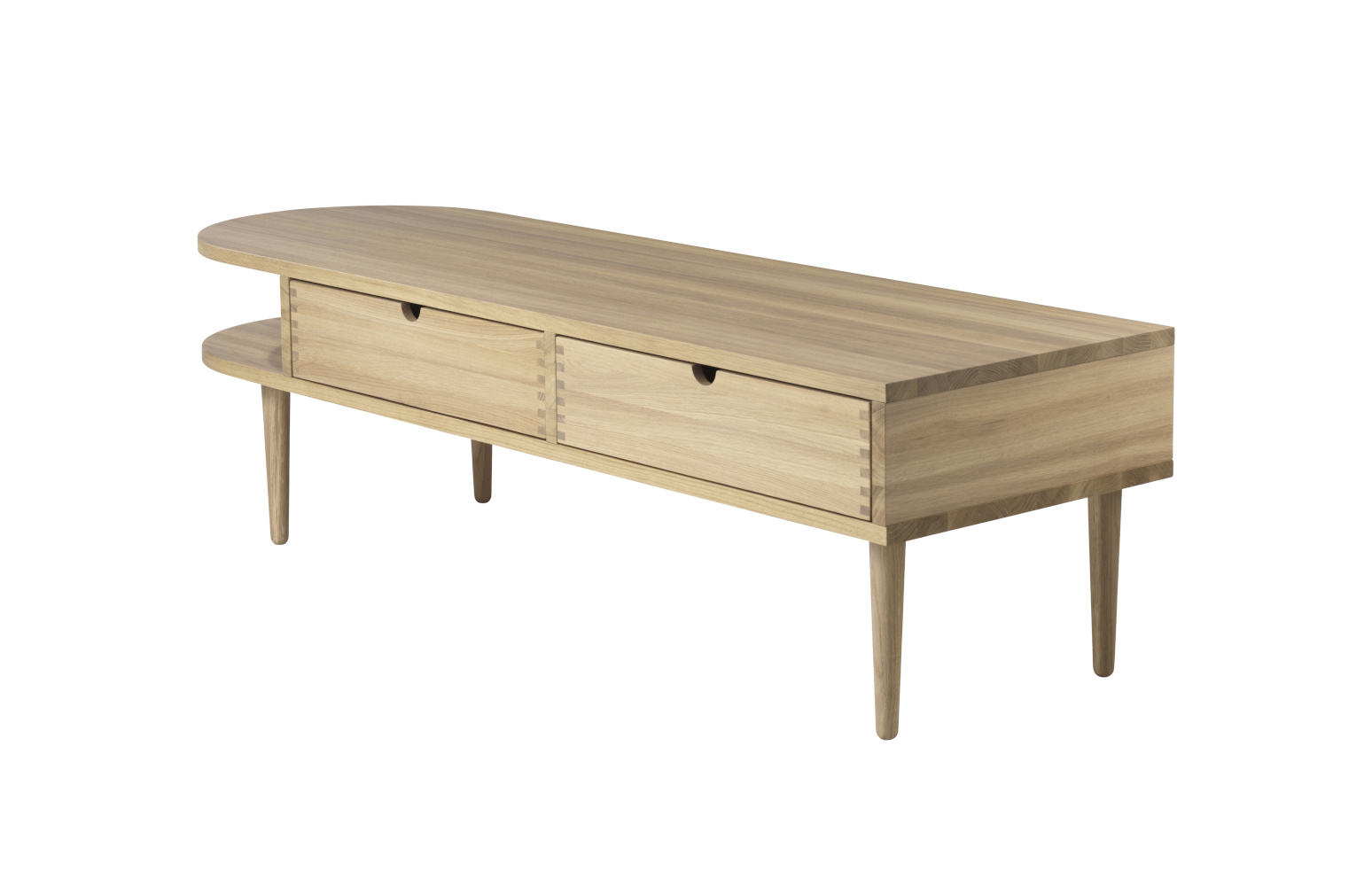 FDB Møbler F24 Bank, FSC®-Holz Eiche natur, nordischer Stil, langlebig, funktional, nachhaltig