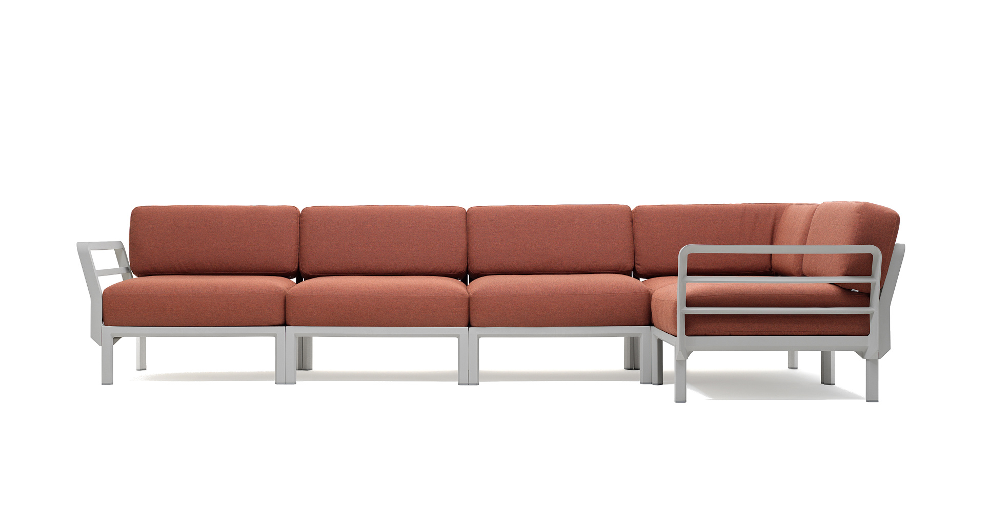 Nardi Maximo 5 Gartensofa gesso/cannella, Outdoor-Designsofa, wetterfest, langlebig, italienisches Qualitätsmöbel