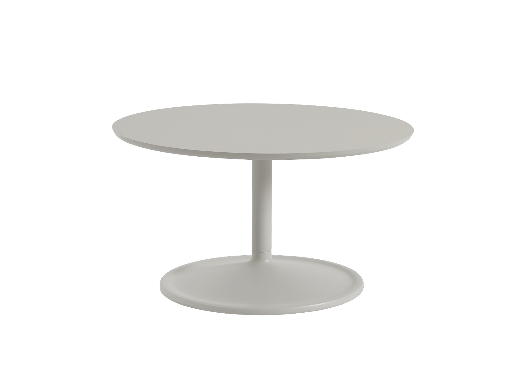 Soft Couchtisch, Ø 75 cm, grau linoleum / grau