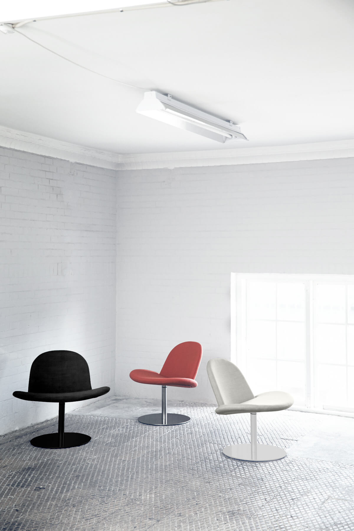 Orlando Drehsessel Softline, stilvoller Design-Sessel mit Drehfunktion für Wohnbereich, Büro oder Lounge