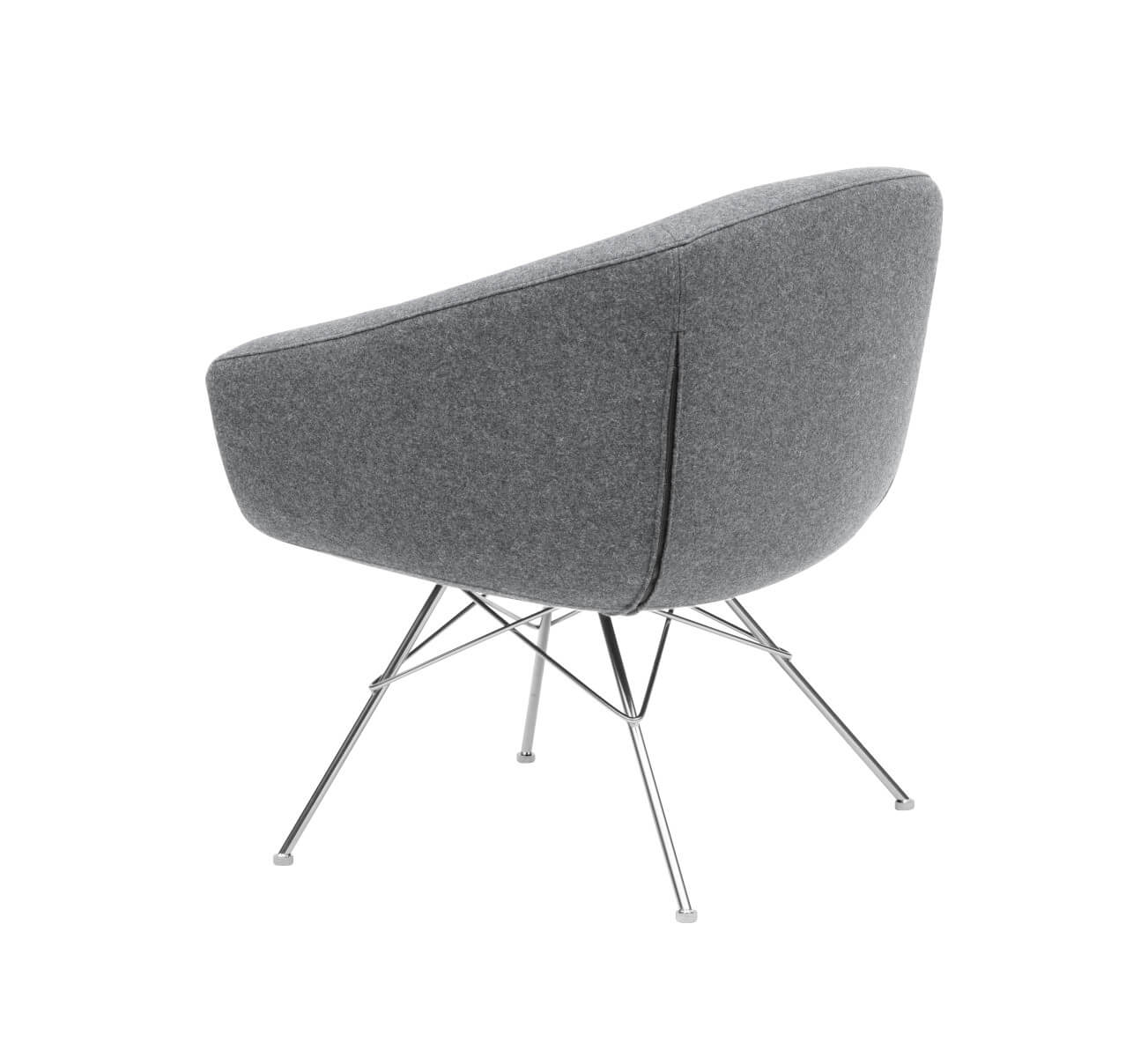 Softline Aiko Sessel, moderner Loungesessel mit weicher Polsterung und klarer Form