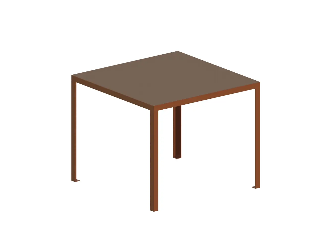 Zeus Tavolo Outdoor Gartentisch 90 × 90 cm Rost
