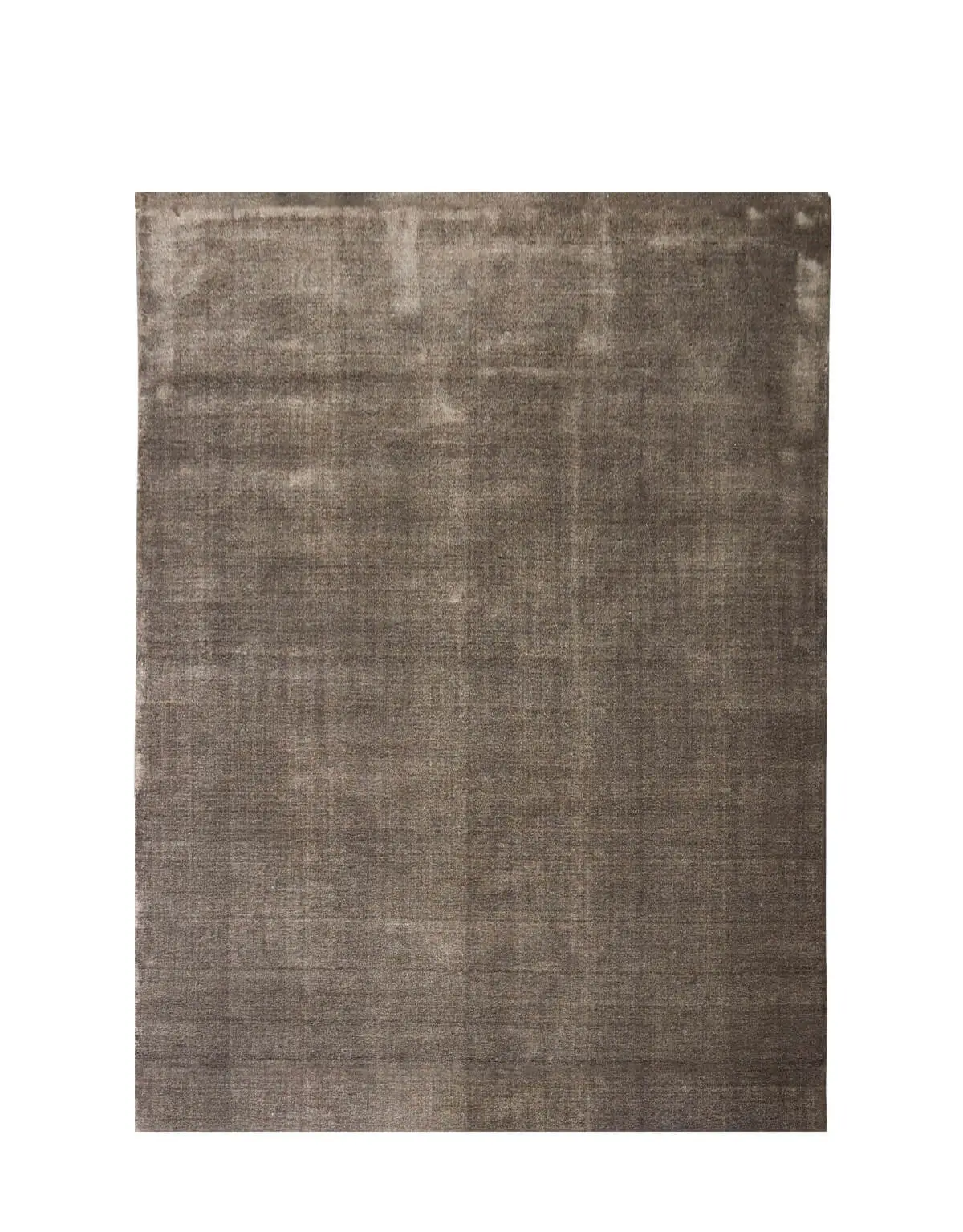 Rechteckiger Massimo Copenhagen Earth Bamboo Teppich in Warm Grey mit warmer graubrauner Farbgebung und dezent changierender Oberfläche.