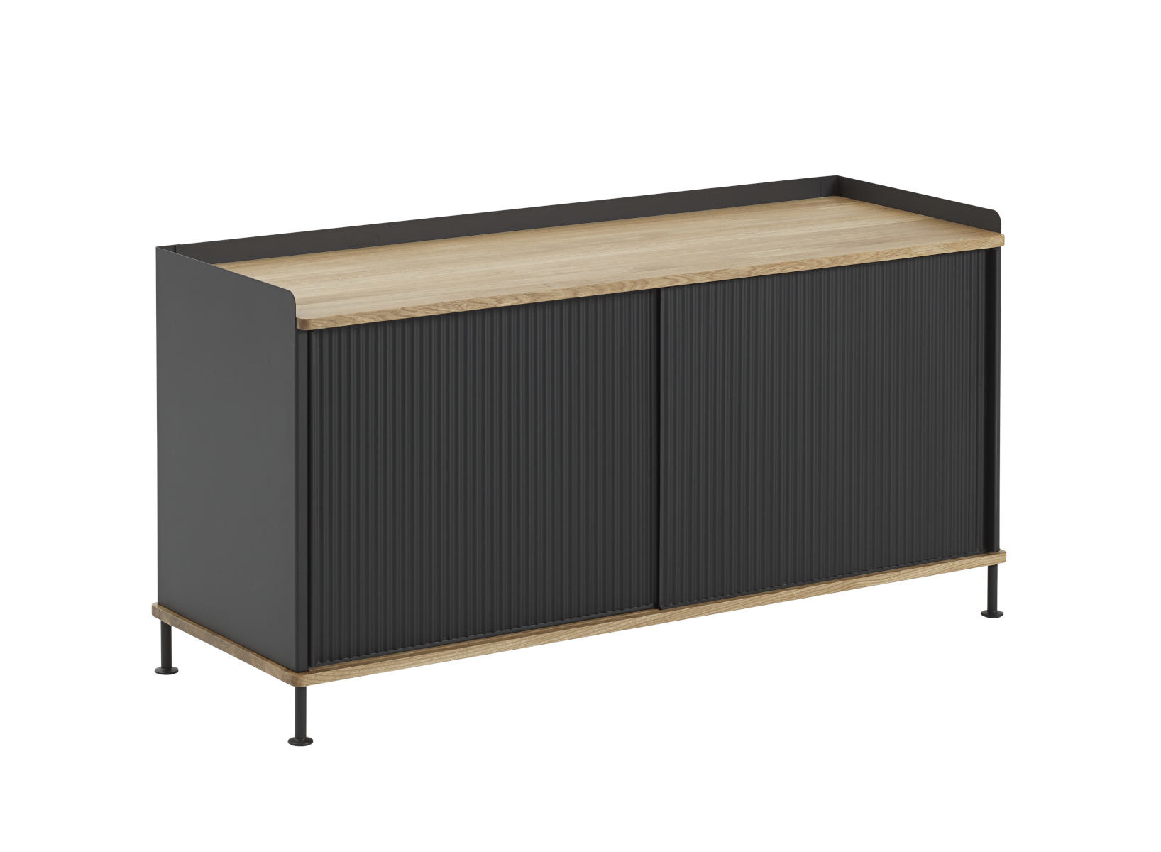 Enfold Sideboard, 124 x 63 cm, eiche geölt / anthrazit Enfold Sideboard, 124 x 63 cm, eiche geölt / anthrazit