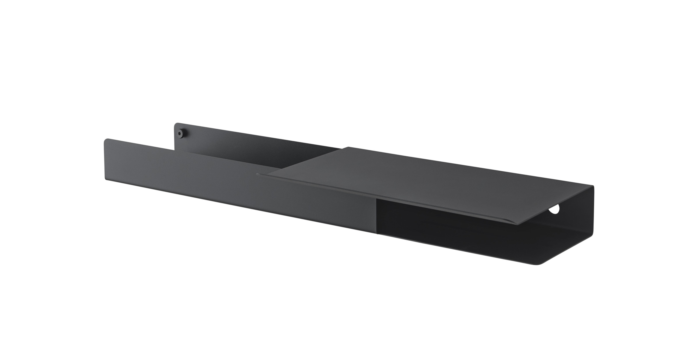 Folded Platform Wandregal, 62 x 5 cm, schwarz Folded Platform Wandregal, 62 x 5 cm, schwarz
