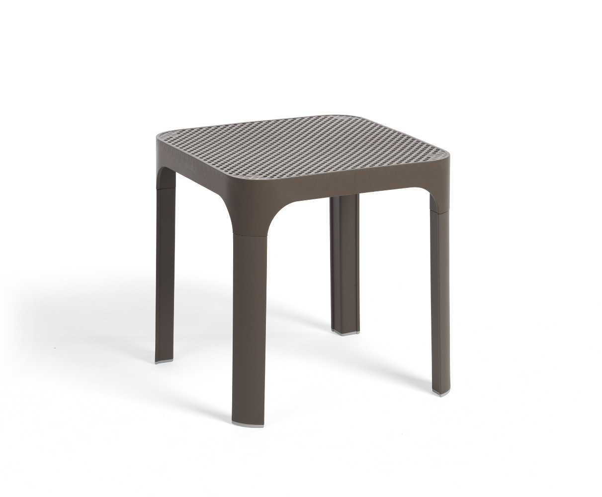 Nardi Net Table 40 Beistelltisch, italenisches Design, Tabacco, langlebig, funktional