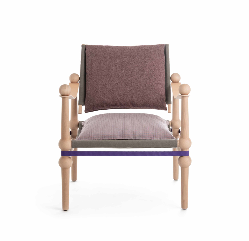 Magis Twain Sessel, Buche natur, pink, ergonomisch, langlebig, italienisches Design