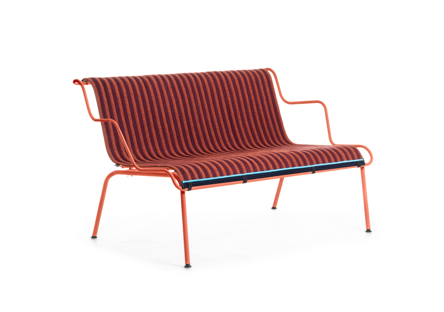 Magis South Bank Sitzauflage 77 cm, rot/orange, ergonomisch, modernes Design, Made in Italy
