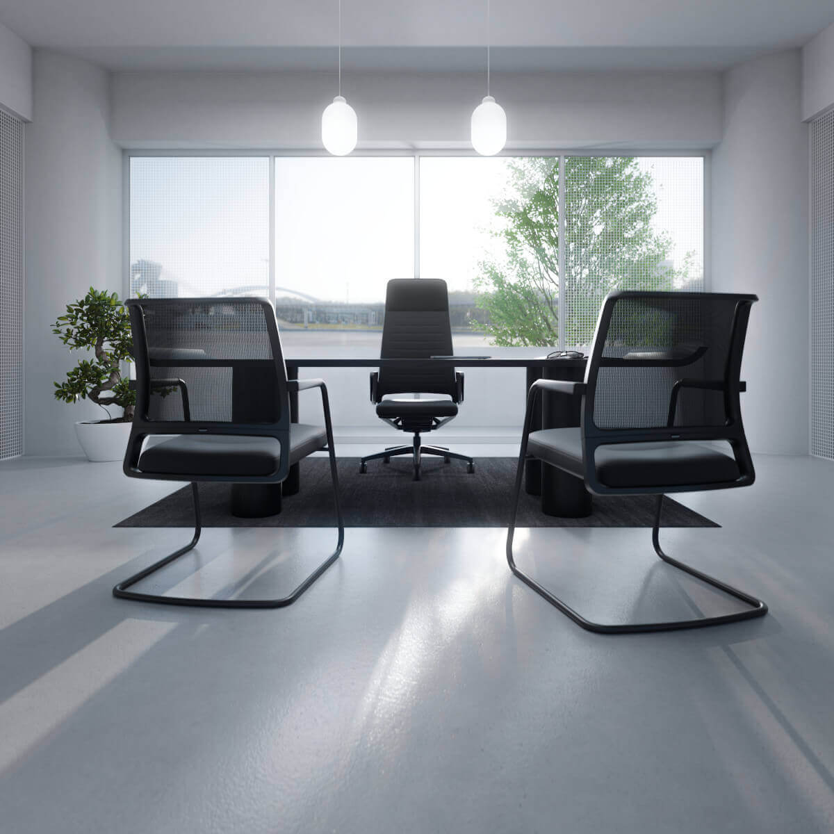 Interstuhl Besucherstuhl VINTAGEis5 57V7 mit elegantem Design, ergonomischem Sitz und langlebigem Gestell.