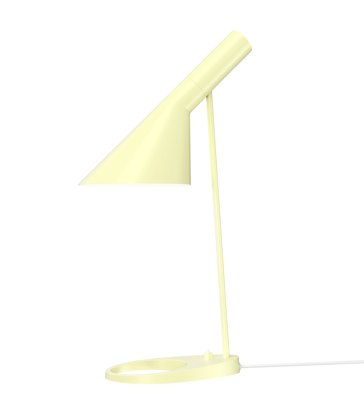 AJ Tischleuchte von Louis Poulsen in soft lemon, elegantes Design, dimmbar, modernes LED-Licht für Schreibtisch und Wohnraum
