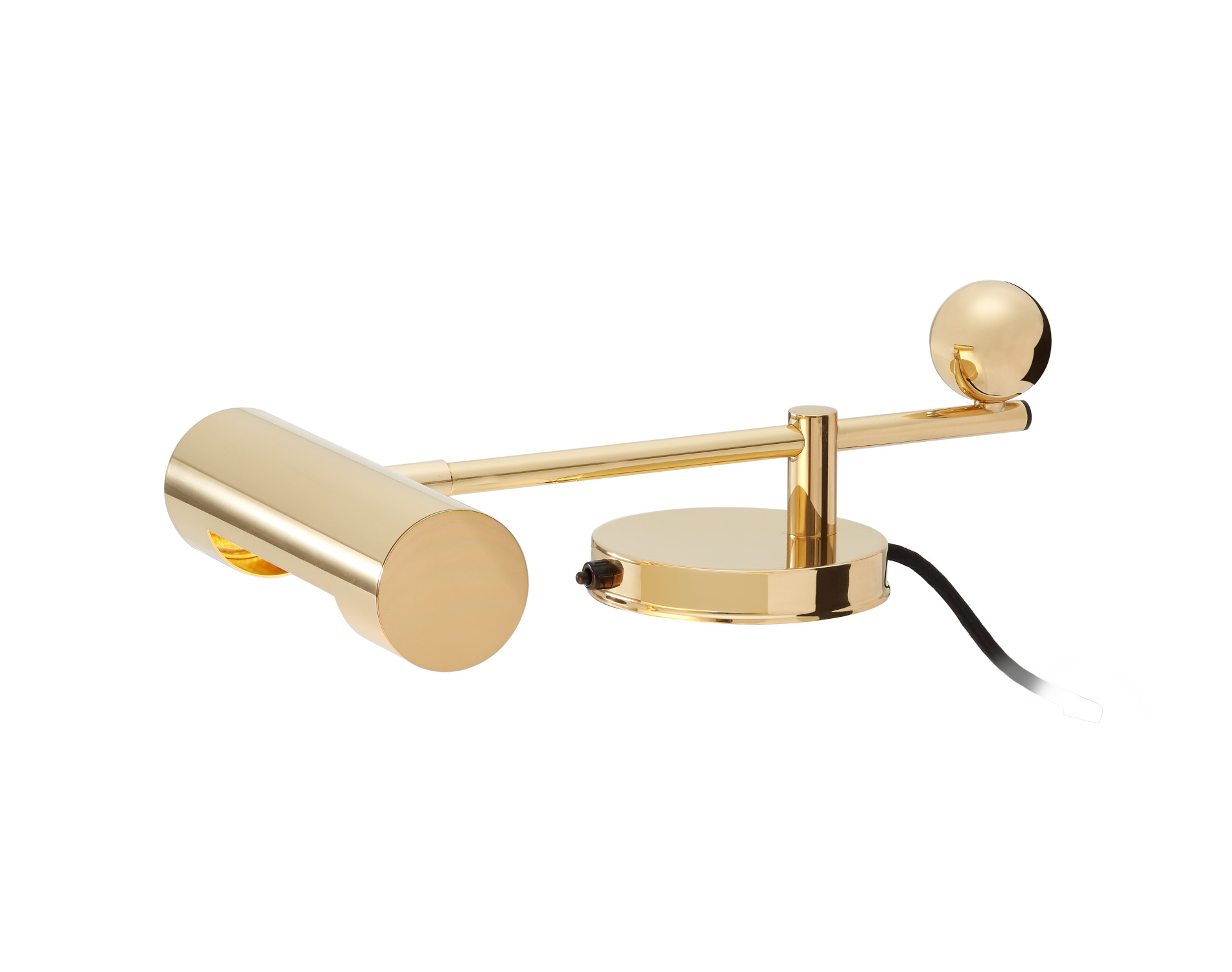 Tecnolumen De Stijl DS 28 Klavierleuchte aus poliertem Messing, Bauhaus Designklassiker, verstellbar, hochwertige Verarbeitung